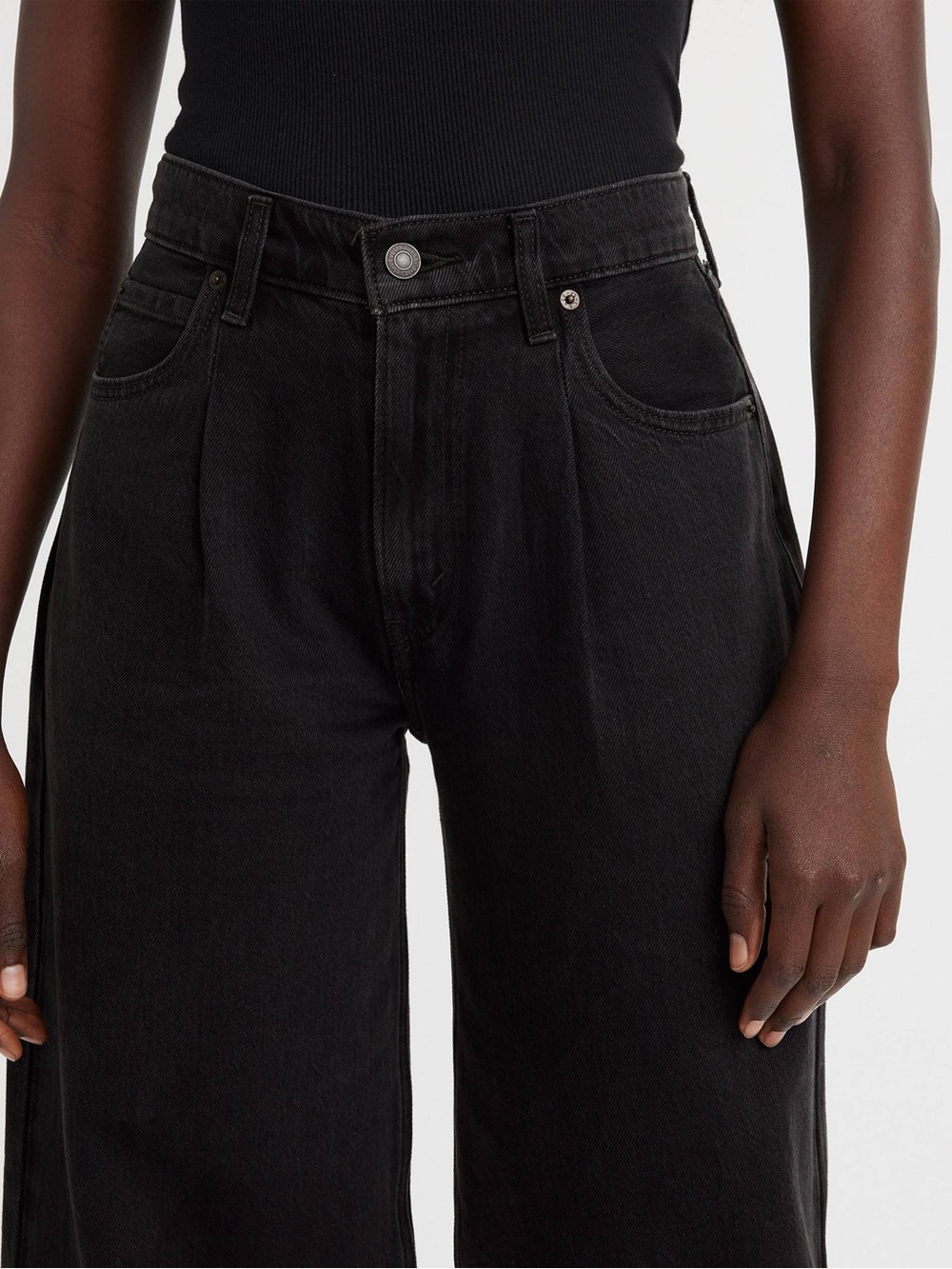 Levi's Wide-Leg Flare Jeans — Black y.
